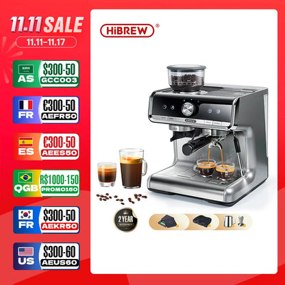 HiBREW  Barista Pro 19Bar Bean to Espresso Coffee Machine